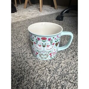 Clementine Swan Mug Light Blue Pink Spring Flowers Bows